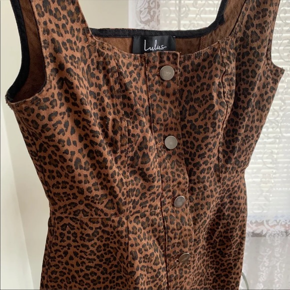 Lulus Leopard Print Button Dress - Picture 2 of 8